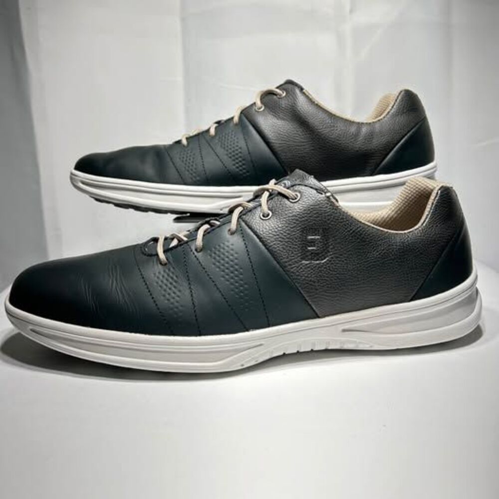 FootJoy Contour Casual Golf Shoes Charcoal Leather Size 12 Narrow